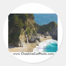 McWay Falls Big Sur California Products Round Stickers