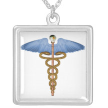 MD Caduceus Custom Necklace