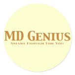 MD Genius Gifts Round Sticker