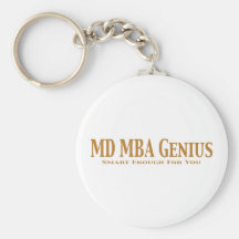 MD MBA Genius Gifts Key Chain