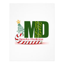 MD SPORTS MEDICINE CHRISTMAS MEDICAL DOCTOR LETTERHEAD DESIGN
