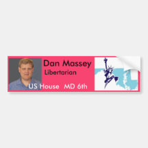 MDLPLogo, headshotedit, Dan Massey, Libertarian... Bumper Sticker