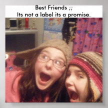 me and kal, bffs. print