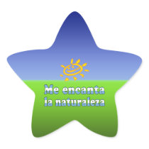 Me Encanta la Naturaleza - I Love Nature Argentine Star Stickers