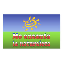 Me Encanta la Naturaleza - I Love Nature Chilean Rectangle Sticker
