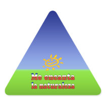 Me Encanta la Naturaleza - I Love Nature Chilean Triangle Sticker