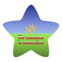 Me Encanta la Naturaleza - I Love Nature Chilean Star Stickers