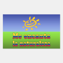 Me Encanta la Naturaleza - I Love Nature Colombian Rectangle Sticker