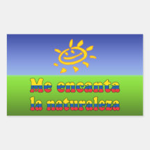 Me Encanta la Naturaleza I Love Nature Ecuadorian Rectangle Sticker
