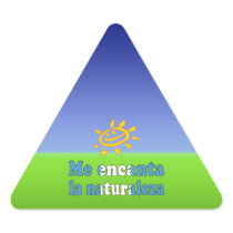 Me Encanta la Naturaleza I Love Nature Guatemalan Triangle Sticker