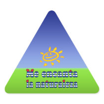 Me Encanta la Naturaleza - I Love Nature in Cuban Triangle Stickers