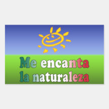 Me Encanta La Naturaleza I Love Nature in Mexican Sticker