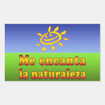 Me encanta la naturaleza I Love Nature in Spanish Sticker