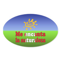 Me Encanta la Naturaleza - I Love Nature Peruvian Oval Stickers