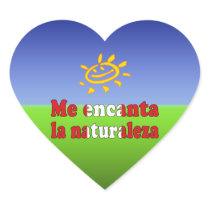 Me Encanta la Naturaleza - I Love Nature Peruvian Heart Stickers