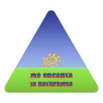 Me Encanta la Naturaleza I Love Nature Venezuelan Triangle Sticker
