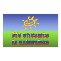 Me Encanta la Naturaleza I Love Nature Venezuelan Rectangle Stickers