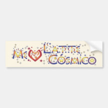 Me Encanta Latte Cósmico Bumper Sticker