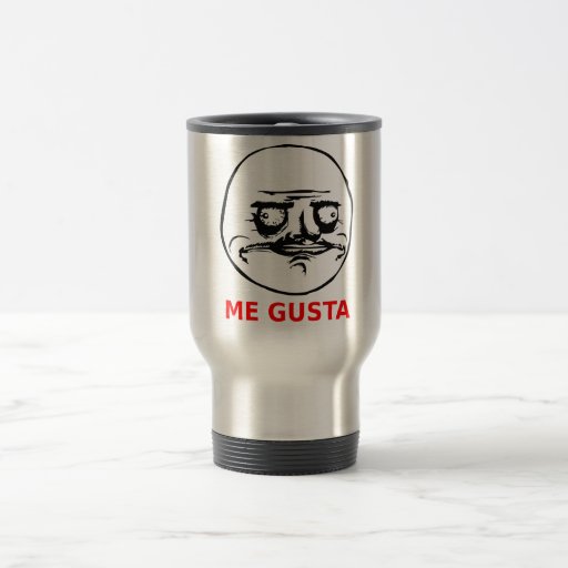 Me Gusta Face with Text Coffee Mugs