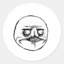 me gusta large round sticker