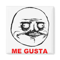 Me Gusta Rage Face Meme Refrigerator Magnet