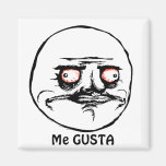 Me Gusta raging comic face Fridge Magnets