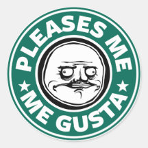 Me Gusta Round Large Sticker