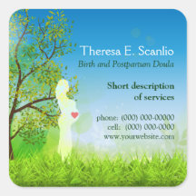 Meadow Walk Doula Midwife Promotional Square Sticker