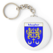 Meagher Coat of Arms/Family Crest Key Chain