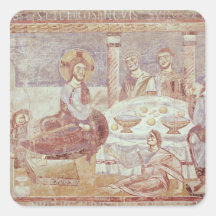 Meal at the House of Simon the Pharisee Square Stickers