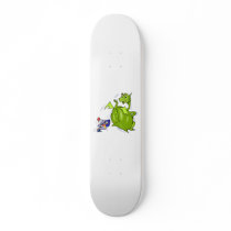 Mean Dragon Poked by Knight Skate Board Deck