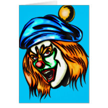 Mean Evil Clown Card