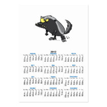 mean honey badger cartoon character business card