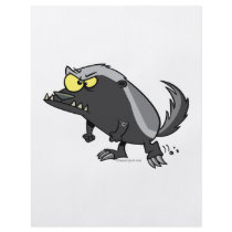 mean honey badger cartoon character personalized flyer