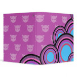 mean kitty retro circles notebook binders