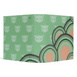 mean kitty retro circles notebook binder
