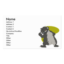 mean looking nasty honey badger graphic business card templates