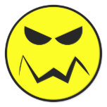 Mean Mister Smiley Face Sticker