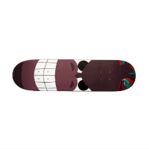 Mean monkey, teeth skate board deck