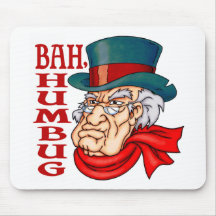 Mean Old Scrooge Mousepads