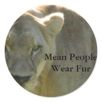 Mean People Wear Fur Stickers