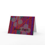 Mean Reds Graphic Design Greeting Card