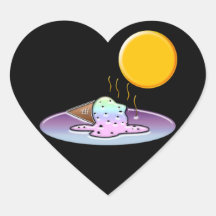 Mean Sun Melts Ice Cream Sticker