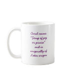 Meaning of Carol Mug