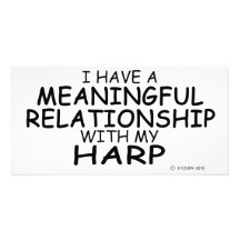 Meaningful Relationship Harp Customized Photo Card