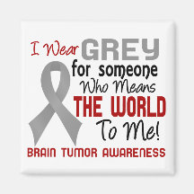 Means The World To Me 2 Brain Tumour Refrigerator Magnet