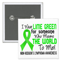 Means The World To Me 2 Non-Hodgkin's Lymphoma Pinback Buttons