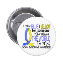 Means The World To Me Down Syndrome Pinback Button