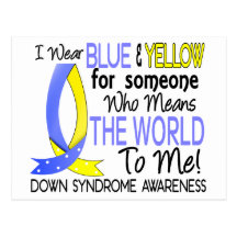 Means The World To Me Down Syndrome Post Card