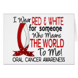 Means The World To Me Oral Cancer Greeting Card